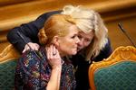 Inger Støjberg og Lise Bech til afstemningen om Inger Støjbergs værdighed i december 2021.   Foto: Jens Dresling/Ritzau Scanpix