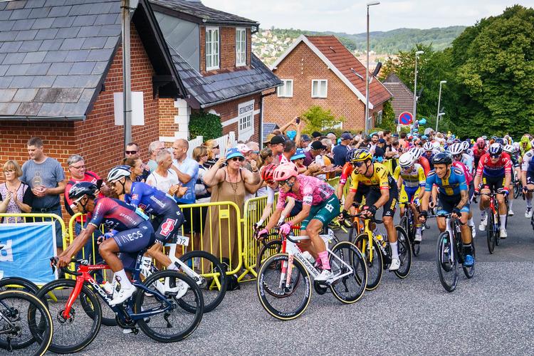 På Kiddesvej i Vejle var tilskuerne i topform, da rytterne på PostNord Danmarks Rundts sidste etape skulle forcere etapeløbets hårdeste stigning. Foto: Bo Amstrup / Ritzau Scanpix/Ritzau Scanpix