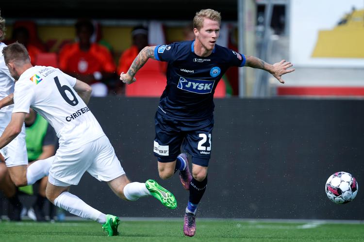 3 mål i 3 kampe med bare 91 minutters spilletid er det blevet til for Tonni Adamsen, siden han skiftede fra Helsingør til Silkeborg for et par uger siden.  Foto: Jens Dresling