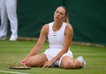 Ukrainske Marta Kostyuk, der her ses under Wimbledon, er langt fra tilfreds med US Open-arrangørerne eller den belarusiske kollega Victoria Azarenka. Foto: Toby Melville/Ritzau Scanpix