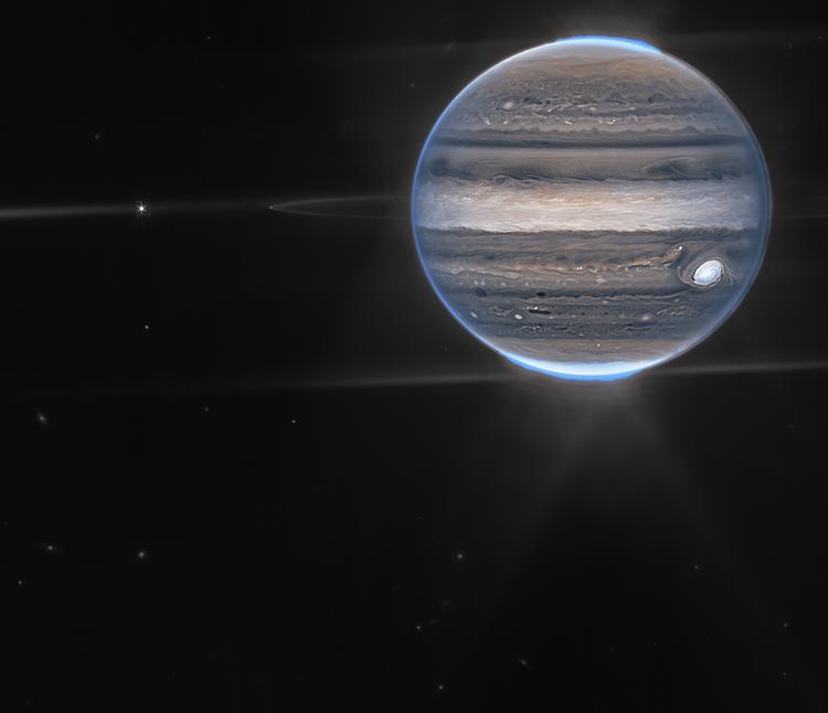Foto: Nasa, Esa, Csa, Jupiter Ers Team; image processing by Ricardo Hueso (upv/ehu) and Judy Schmidt.