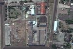 Et satellitfoto viser et fængsel i byen Olenivka, hvor 53 ukrainske krigsfanger angiveligt mistede livet i en eksplosion 29. juli. Fængslet er en af de 21 lokationer, som ifølge en rapport fra Yale University bruges af russerne til at tilbageholde krigsfanger. Foto: Maxar Technologies/Ritzau Scanpix