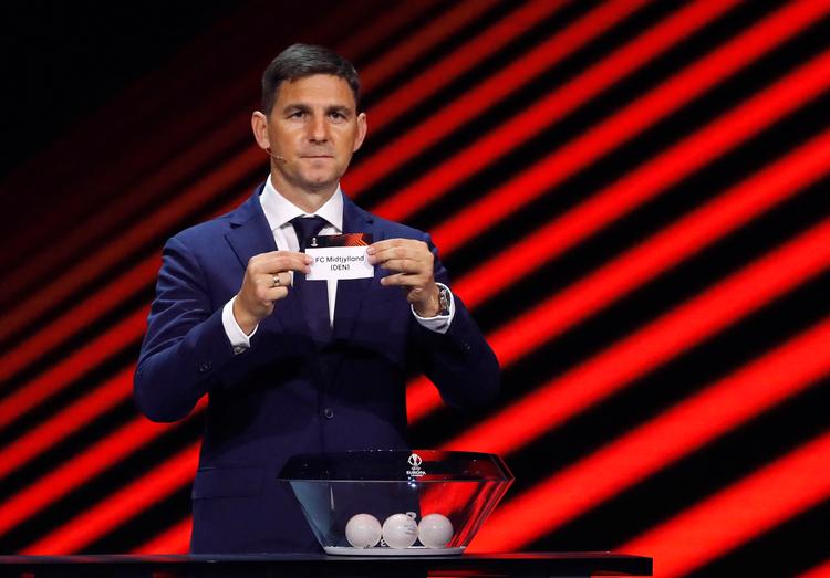 Ved lodtrækningen i Istanbul fredag kom FC Midtjylland i gruppe F.  Foto: Murad Sezer/Ritzau Scanpix