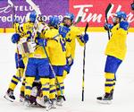 Foto fra Sveriges kamp mod Tyskland, VM 2022. Foto: Henning Bagger/Ritzau Scanpix