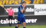 Nicolai Vallys var uskarp og brændte et par chancer, da han debutterede for Brøndby i 2-0-sejren over Horsens.  Foto: Claus Fisker/Ritzau Scanpix