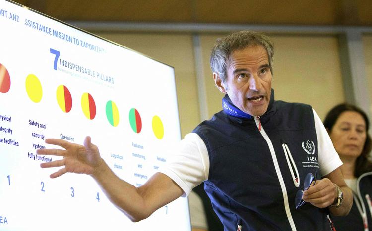 IAEA præsenterede tirsdag deres rapport om situationen ved Zaporizjzja Foto: Alex Halada/Ritzau Scanpix