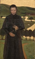 Dagmar Andersen er navnet på den blinde kvinde i Ejnar Nielsens maleri 'Den Blinde' fra 1896-98. Hun uddannede sig til organist og spillede i landsbykirken i Gjern, hvor hun boede.  Foto: Den Hirschsprungske Samling