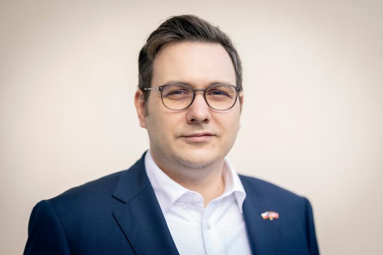Jan Lipavsky er udenrigsminister i Tjekkiet, der i dette halvår har det roterende EU-formandskab. Han tilhører piratpartiet.  Foto: Christian Falck Wolff