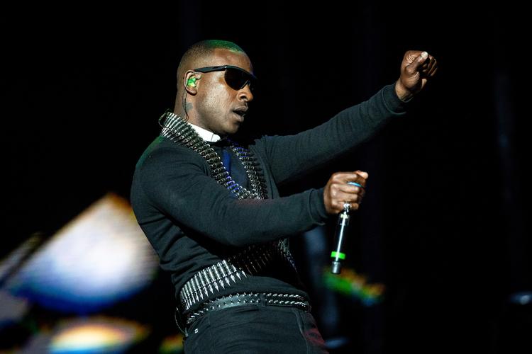 Skepta på scenen under en festival i London sidste år.  Foto: Scott Garfitt/Ritzau Scanpix