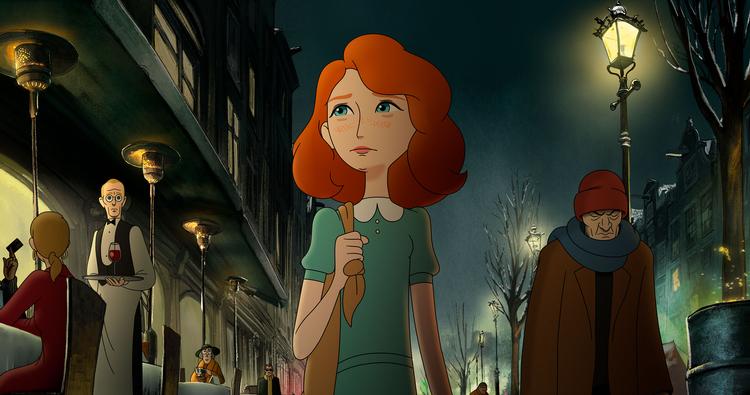 Anne Franks hemmelige veninde Kitty er rødhåret, så ingen skal mistænke hende for at være jødisk. Still 