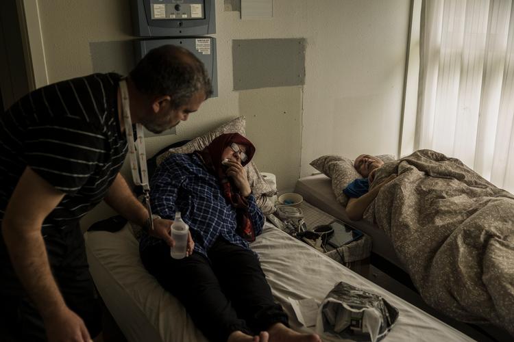 I starten af august besøgte Politiken ægteparret Khadijah Nahouli og Ahmad Bashir al-Bathish på deres værelse på Udrejsecenter Kærshovedgård. Foto: Jens Hartmann/Jens Hartmann