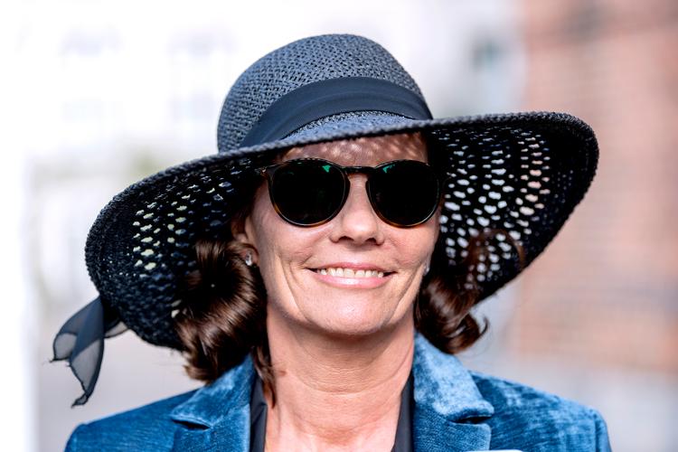 Janni Spies var gæst, da frisør Dennis Knudsens søn skulle døbes  i 2019.  Foto: Bax Lindhardt/Ritzau Scanpix