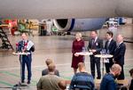 Jeppe Bruus ved fremlæggelsen af regeringens udspil til en flyafgift i Københavns Lufthavn tirsdag.  Foto: Liselotte Sabroe/Ritzau Scanpix