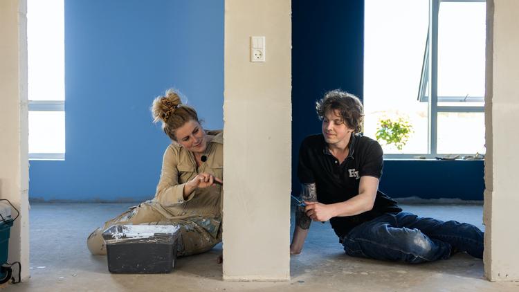 Heidi og Lasse er 'Nybyggernes' obligatoriske unge par, der må lære håndværket undervejs. Foto: Thomas Sinkbæk/TV 2