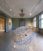 Naturoplevelser for hørelsen: i forgrunden har George Koutsouris konstrueret en installation, der kan imitere lyden af planter i et frisk blæsevejr.   Foto: Torben Eskerod