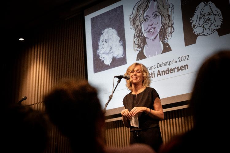 Hørups Debatpris blev tirsdag aften uddelt og gik til astrofysikeren Anja C. Andersen. Foto: Mads Nissen