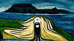 Sådan forestiller AI-programmet Midjourney sig, at norske Edvard Munch ville have malet Færøerne, hvis han havde haft muligheden.   Foto: MidJourney/Visit Faroe Islands