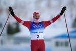  Alexander Bolshunov vandt olympisk guld i langrend på 50 kilometerdistancen. Han kan måske vende tilbage i international næste år. Foto: Aaron Favila/Ritzau Scanpix
