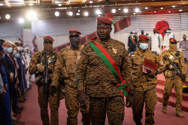 Paul-Henri Sandaogo Damiba er blevet afsat som præsident i Burkina Faso ved et militærkup. Han nåede at sidde på posten i otte måneder. Foto: Olympia De Maismont/Ritzau Scanpix
