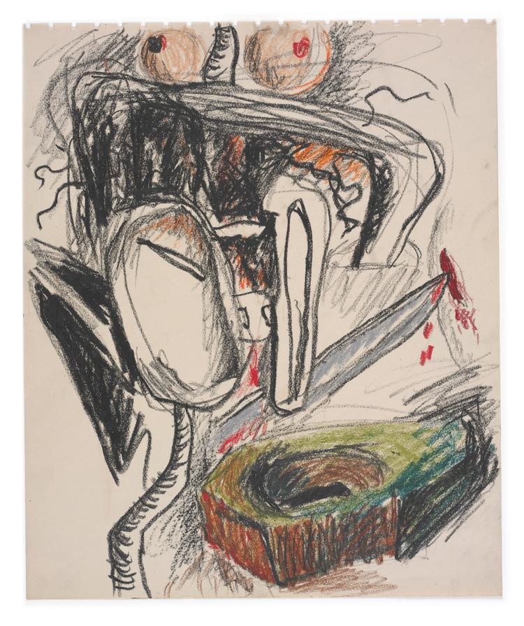 Lee Lozanos værker emmer af den radikalitet, som hun selv udlevede til fulde. Her er det Uden titel fra 1961, året hvor kunstneren flyttede ind i en lejlighed i Chelsea på Manhattan og blev venner med kunstnere som Carl André og Hollis Frampton. Foto: Barbora Gerny