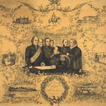 På dette ”mindeblad”, der muligvis er blevet til ved grundlovens 20 års jubilæum i 1869, ser vi Frederik 7. underskrive grundloven, omgivet af den daværende regering. Dengang kunne man klare sig med færre end 10 ministre. Gengivet efter Lind &amp; Roslyng-Jensen, red.: Danmarkshistorien, 2019.

  