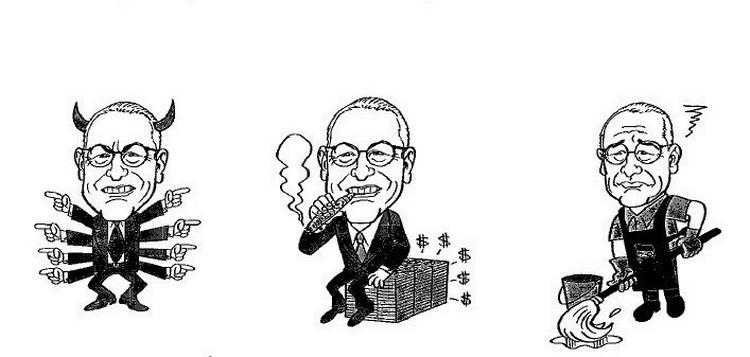 Den tidligere Hertha-boss Werner Gegenbauer blev udstillet på flere måder på de tegninger, der er dukket op i materialet fra domstolen i Tel Aviv.   