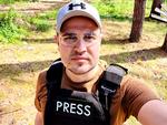 Den 37-årige journalist i Kiyv Andrii Bystrov har sendt det her foto af sig selv til Politiken. Foto: Privatfoto