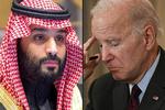 Saudi-Arabiens leder, kronprins Mohammed bin Salman, og USA's præsident, Joe Biden.  Foto: -, Saul Loeb/Ritzau Scanpix
