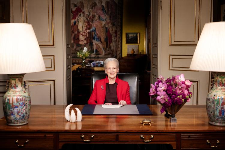 Dronning Margrethe under sin nytårstale nummer 50. Arkivfoto Thomas Borberg