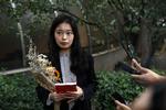 Zhou Xiaoxuan tabte i 2021 sagen om det seksuelle overgreb, hun har fortalt, hun blev udsat for som journalistpraktikant. Foto: Tingshu Wang/Ritzau Scanpix