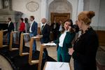    Der er mange af dem og langt flre end i de fleste andre vestlige demokratier til en partilederdebat, og efter valget skal nogle af dem finde ud af at danne en regering. Foto: Finn Frandsen