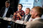 Her mødes Danmarks henholdsvis dygtigste politiker og den mest troværdige med studerende i valgdebat på Københavns Universitet. Gæt, hvem der er hvem.  Arkivfoto: Mads Claus Rasmussen