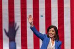 Kathy Hochul fra det demokratiske parti bliver New Yorks første kvindelige guvernør. Foto: Alex Kent/Ritzau Scanpix