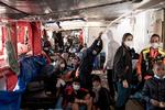    Blandt de 234 migranter og flygtninge var 57 børn og flere alvorligt syge.  Foto: Vincenzo Circosta/Ritzau Scanpix