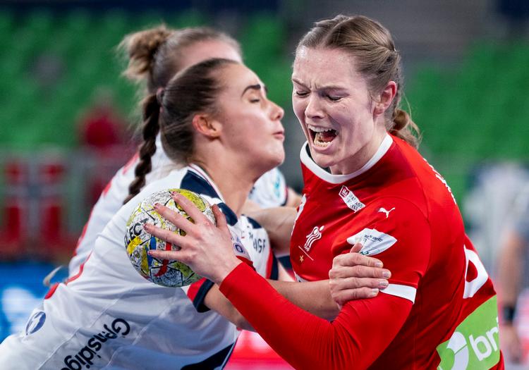 Anne Mette Hansen spillede en fænomenal kamp mod Norge.  Foto: Liselotte Sabroe/Ritzau Scanpix