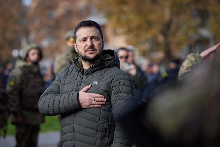 Forleden besøgte Zelenskyj Kherson, som nu er på ukrainske hænder igen.  Foto: Handout/Ritzau Scanpix