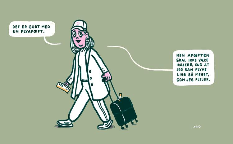 Flyafgift på danskernes mange flyrejser, er lidt af en varm politisk kartoffel og beløbet på en eventuel afgift er også noget, der skaber røre hos forbrugerne. Foto: Philip Ytournel/POLITIKEN