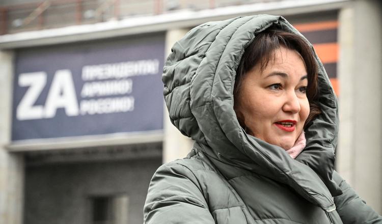 Formanden for Hustruernes og Mødrenes Råd,     Olga Tsoukanova, fik ikke foretræde for Putin. Han mødtes i stedet med kvinder, der ikke tager afstand fra krigen mod Ukraine. Foto: Alexander Nemenov/Ritzau Scanpix
