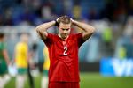 Joachim Andersen var også nedbøjet efter kampen.   Foto: Jens Dresling