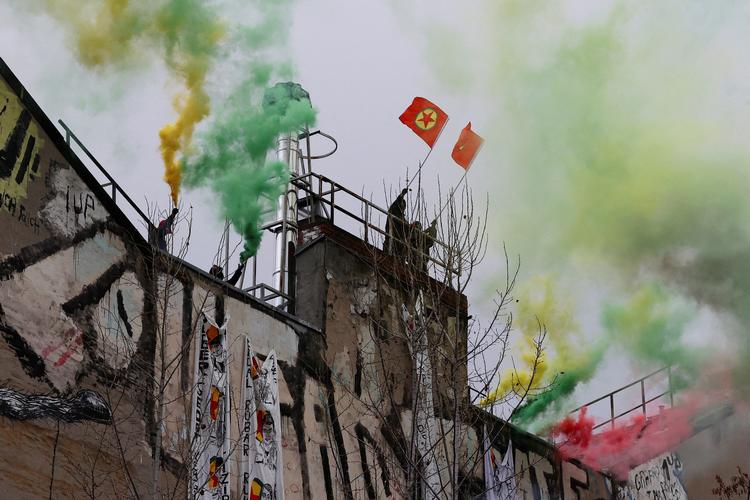 Demonstrationer mod PKK i Berlin.  Foto: Christian Mang/Ritzau Scanpix