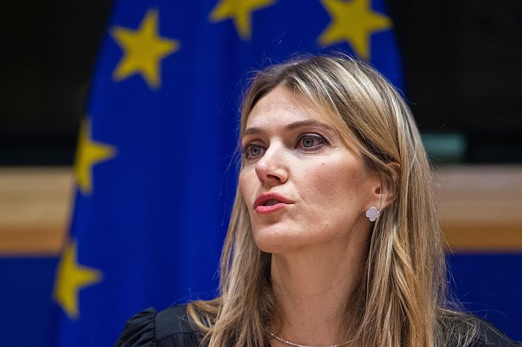 Græske Eva Kaili har fået frataget sin titel af næstformand for EU-Parlamentet på grund af den korruptionsskandale, der har rystet Bruxelles og hele EU-systemet. Foto: Eric Vidal/Ritzau Scanpix