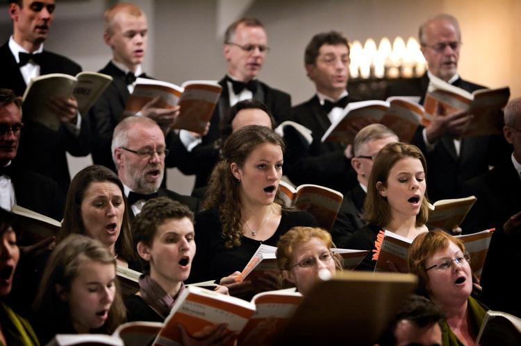 Copenhagen Oratorio Choir har det som fast tradition at synge 'Messias' i Helligaandskirken på Strøget. Arkivfoto Jens Dresling