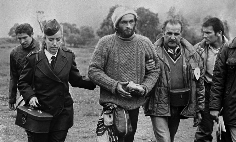 Fernando Parrado (i midten) krydsede Andesbjergene sammen med Roberto Canessa for at hente hjælp. Vandreturen tog 10 dage. Foto: /Ritzau Scanpix
