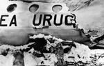 Uruguayan Air Force Flight 571 styrtede ned i Andesbjergene 13. oktober 1972. Først mere end to måneder senere blev 16 overlevende passagerer reddet. efter at to af dem havde krydset Andesbjergene for at få hjælp. Foto: Uncredited/Ritzau Scanpix