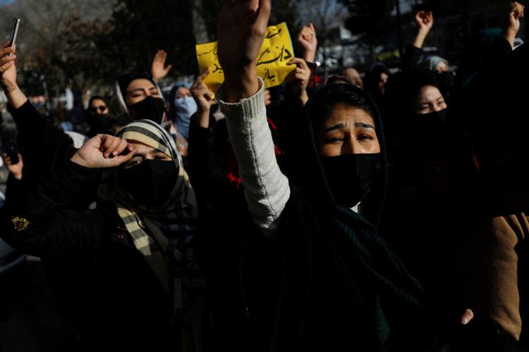 Demonstrationer mod Taliban-styret i Kabul i Afghanistan.  Foto: Stringer/Ritzau Scanpix