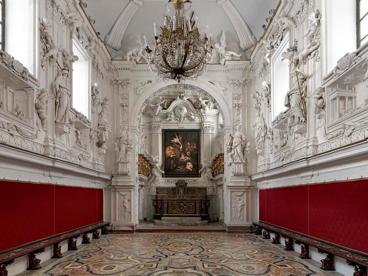 Kirken i Palermo, hvor der indtil for ganske nylig hang en fotografisk kopi af det oprindelige maleri, som har været forsvundet siden 1969. Foto: © Amici dei Musei Siciliani