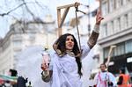 Tidligere i dag blev der demonstreret i London mod det iranske styre.  Foto: Justin Tallis/Ritzau Scanpix