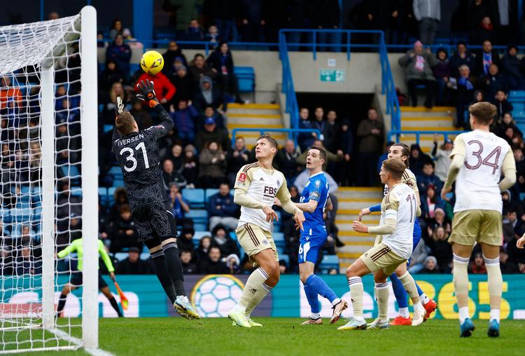 Målmanden Daniel Iversen har spillet tre pokalkampe for Leicester og har endnu ikke prøvet at tabe. Foto: Peter Cziborra/Ritzau Scanpix