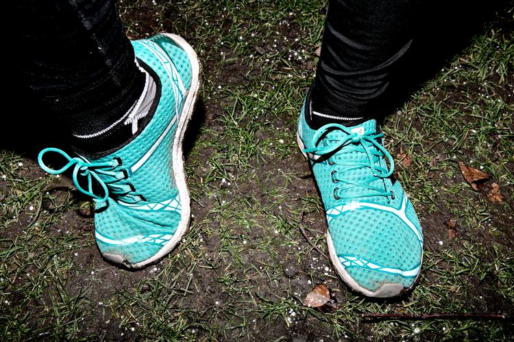 Felix Thorsen Katzenelsons snørebånd er ikke ved at binde sig selv af bar løbeforventning. Foto: Joachim Adrian