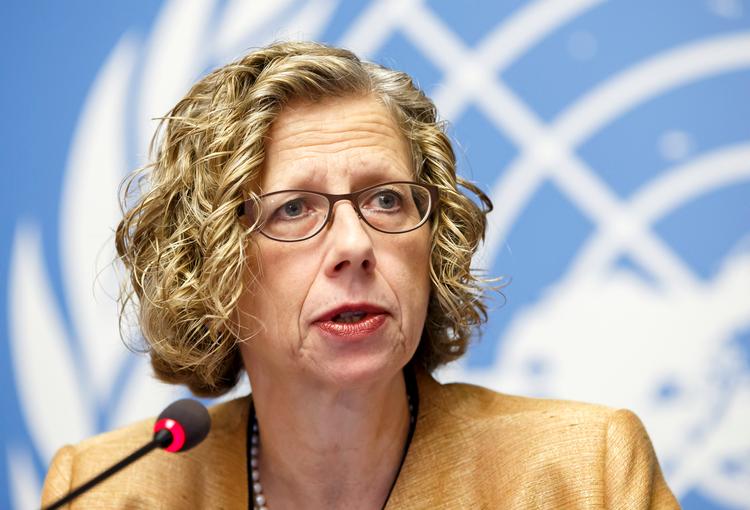 Der står kæmpe respekt om Inger Andersens ledelse af FN's miljøorganisation, men Ruslands vrede kan nu koste hende jobbet som chef for Unep. Foto: Salvatore Di Nolfi/Ritzau Scanpix